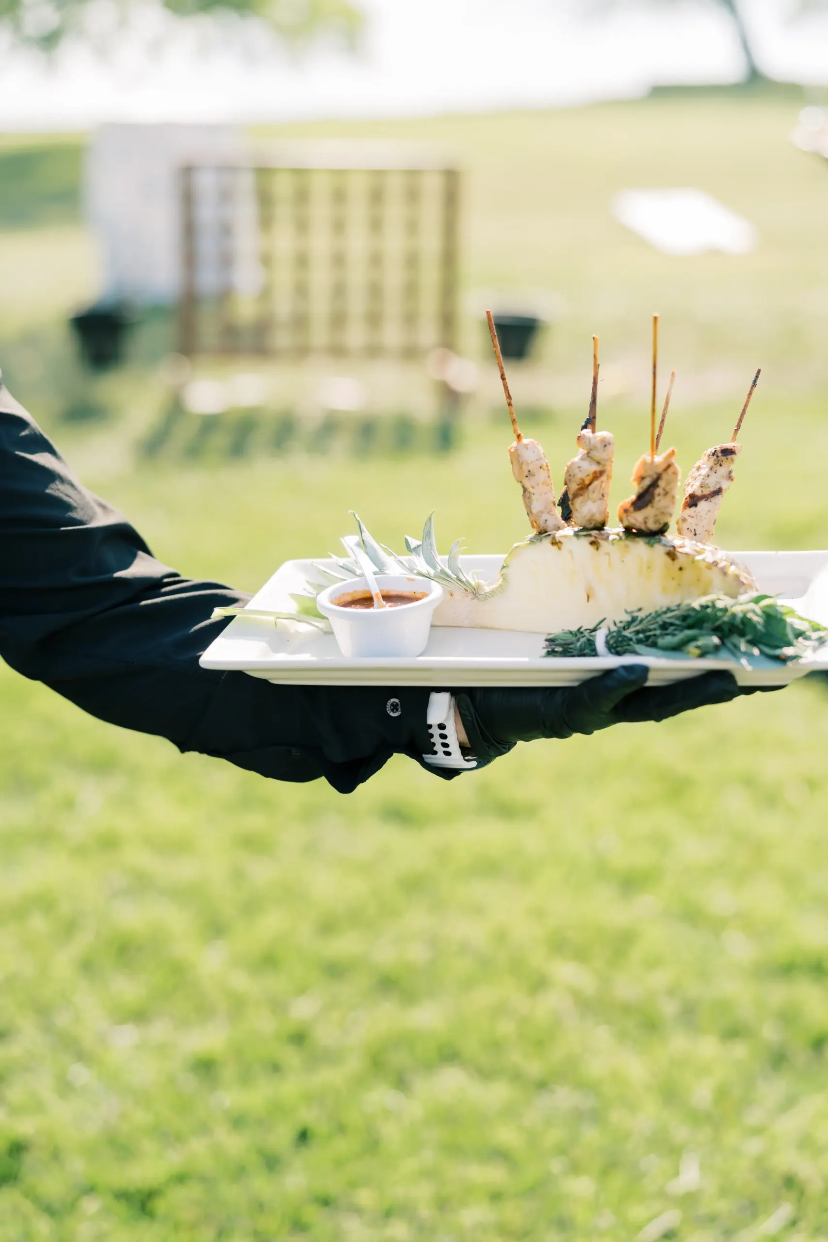 summer wedding reception at the pavilion at weatherly