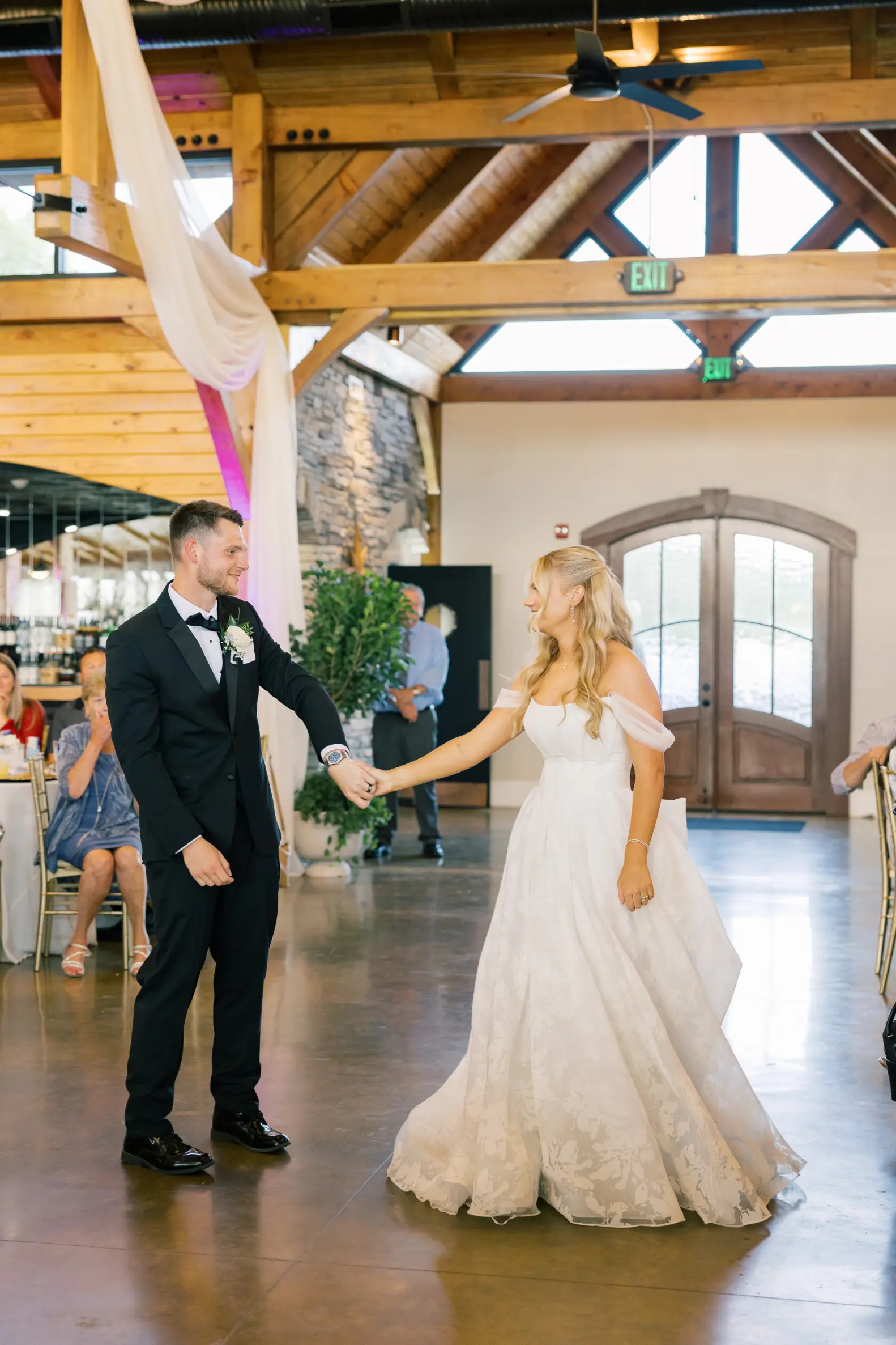 summer wedding reception at the pavilion at weatherly