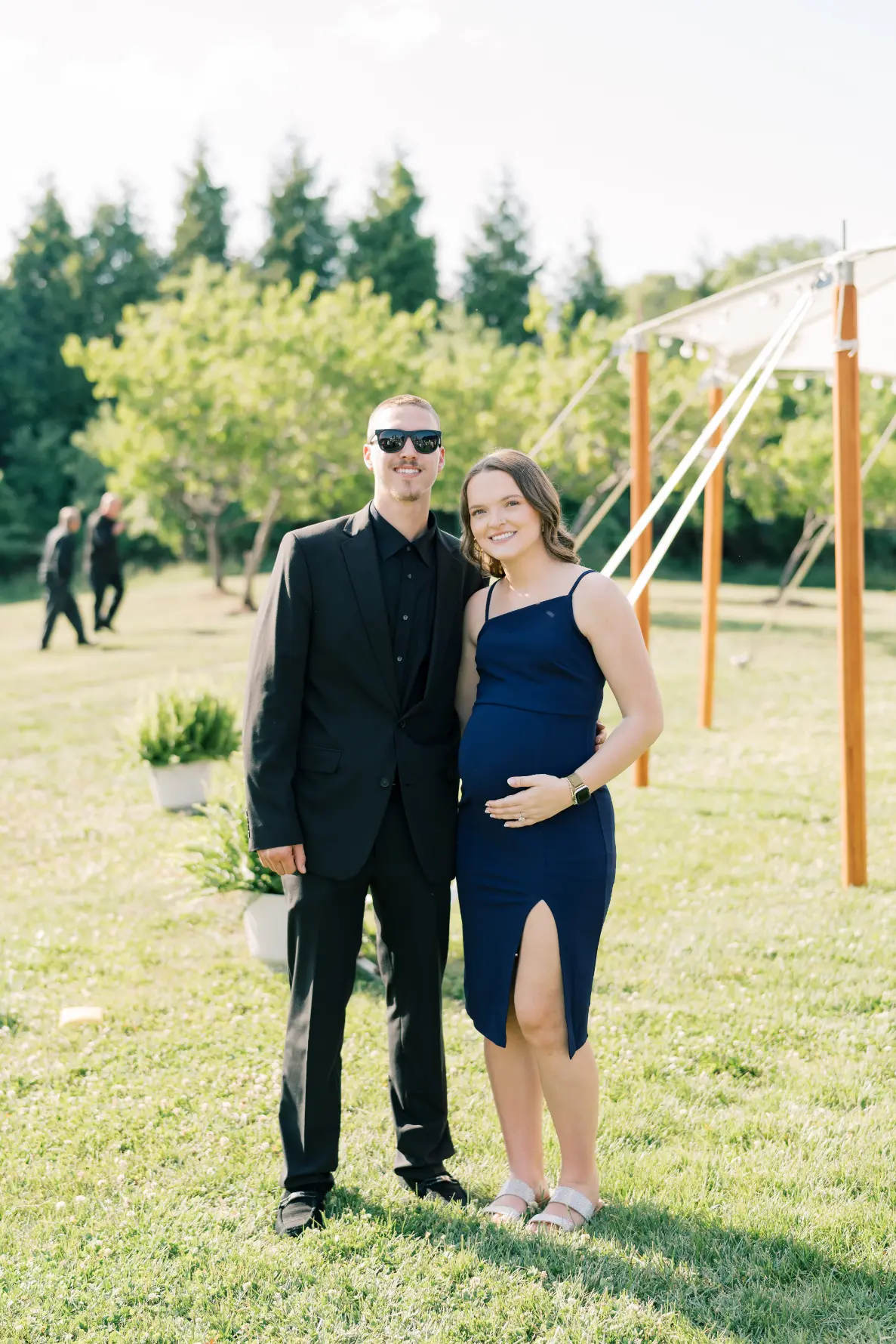 summer wedding reception at the pavilion at weatherly
